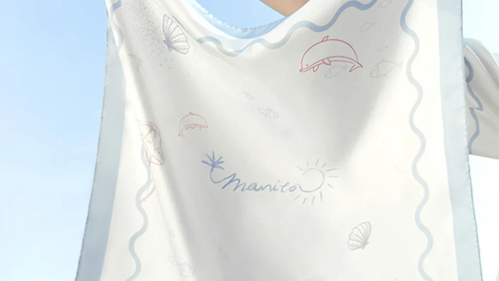 How to tie a silk scarf on your head to sleep: overnight wrap for protecting hair.